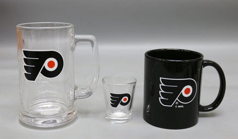 Philadelphia Flyers 3pc Drinkware Giftset - Black Mug