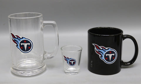 Tennessee Titans 3pc Drinkware Giftset - Black Mug