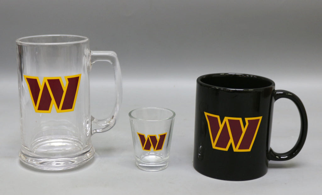 Washington Commanders 3pc Drinkware Giftset - Black Mug