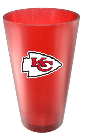 Kansas City Chiefs 16oz Team Color Frosted Pint Glass