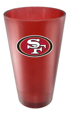 San Francisco 49ers 16oz Team Color Frosted Pint Glass