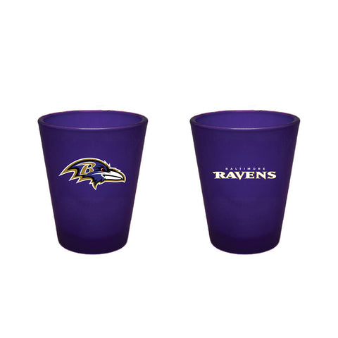 Baltimore Ravens 2oz Team Color Frosted Shot Glass