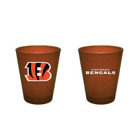 Cincinnati Bengals 2oz Team Color Frosted Shot Glass