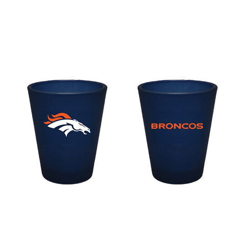Denver Broncos 2oz Team Color Frosted Shot Glass