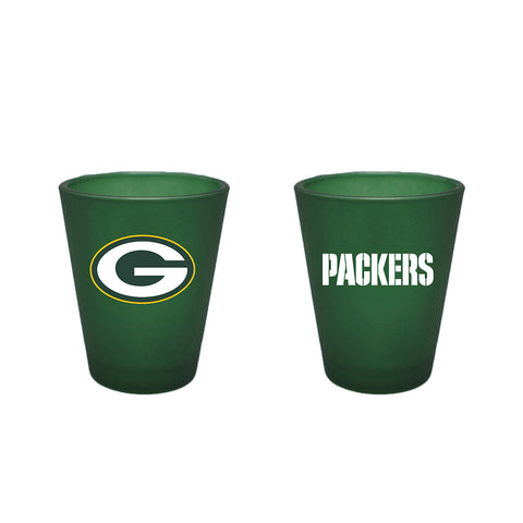 Green Bay Packers 2oz Team Color Frosted Shot Glass