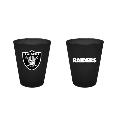 Las Vegas Raiders 2oz Team Color Frosted Shot Glass