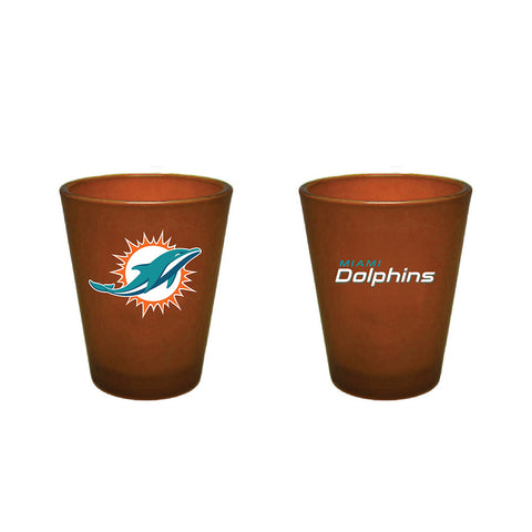 Miami Dolphins 2oz Team Color Frosted Shot Glass