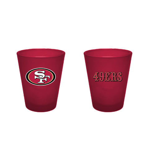 San Francisco 49ers 2oz Team Color Frosted Shot Glass