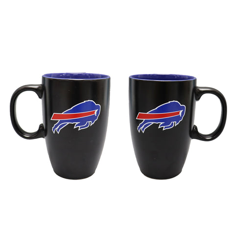 Buffalo Bills 22oz Black Latte Mug with Inner Color