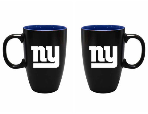 New York Giants 22oz Black Latte Mug with Inner Color