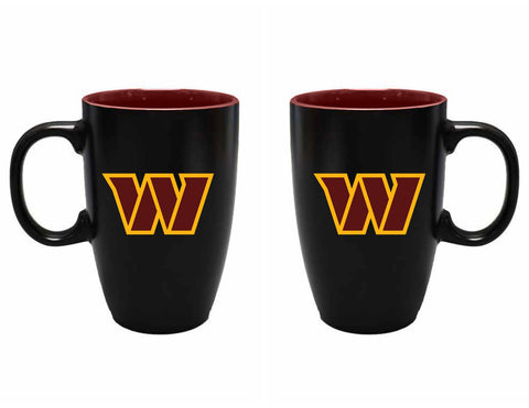 Washington Commanders 22oz Black Latte Mug with Inner Color