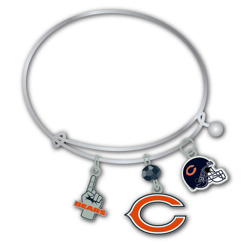 Chicago Bears 3 Charm Bracelet
