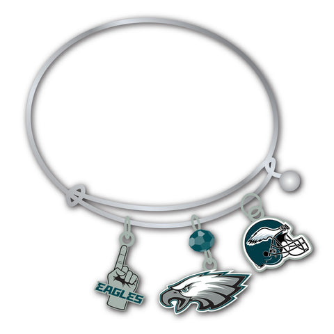 Philadelphia Eagles 3 Charm Bracelet