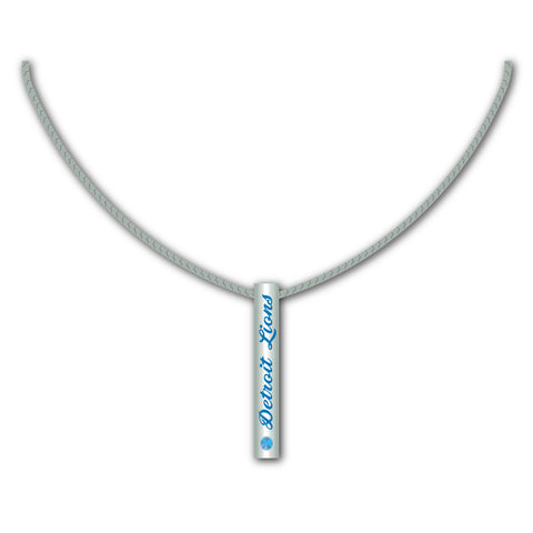 Detroit Lions Silver Bar Necklace