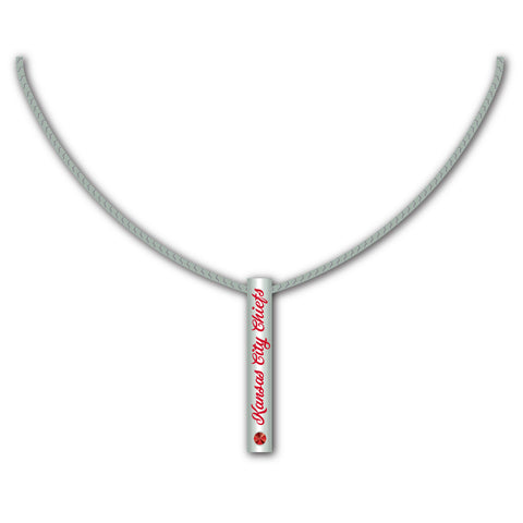 Kansas City Chiefs Silver Bar Necklace