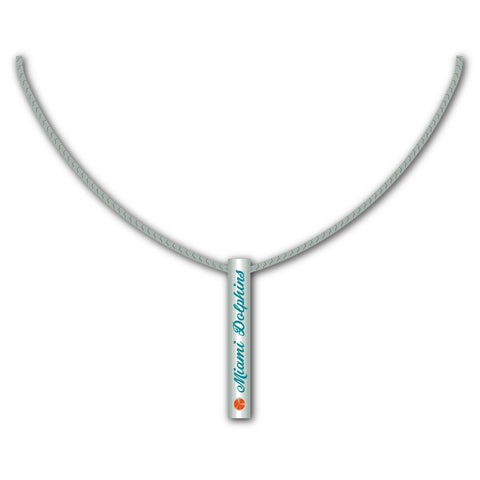 Miami Dolphins Silver Bar Necklace
