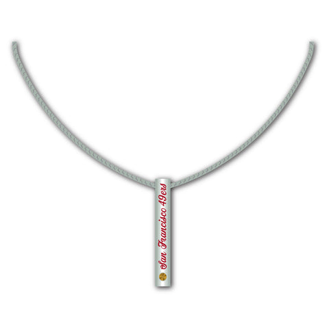 San Francisco 49ers Silver Bar Necklace