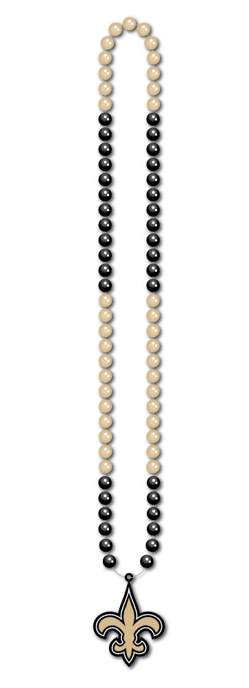 New Orleans Saints Fan Beads Necklace