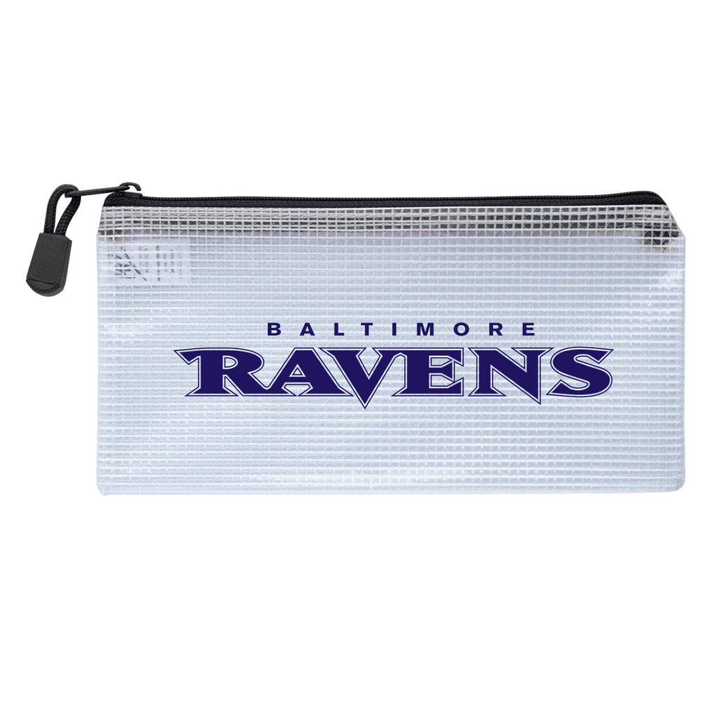 Baltimore Ravens Zippered Clear Pencil Bag