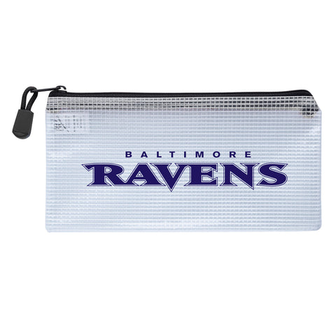 Baltimore Ravens Zippered Clear Pencil Bag