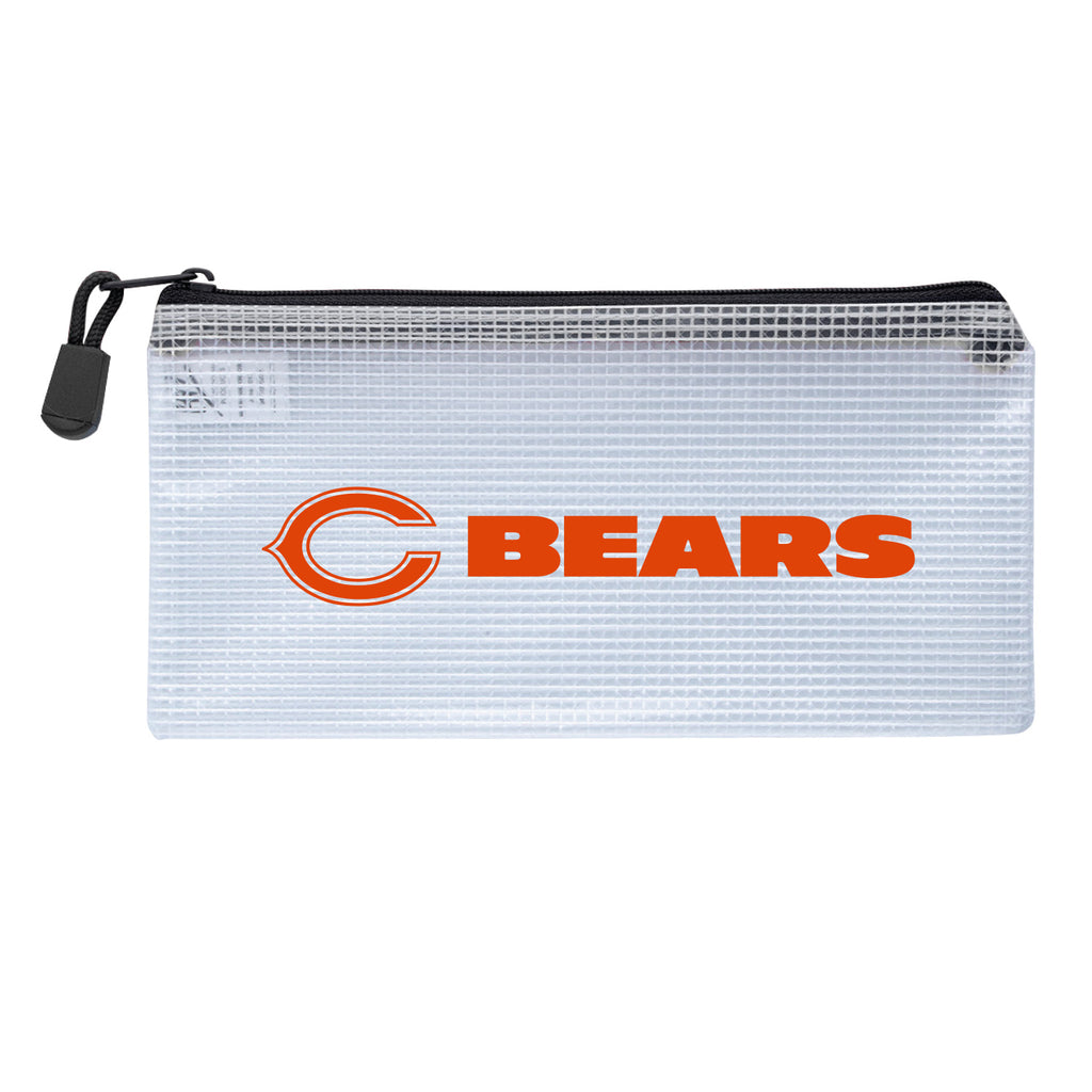 Chicago Bears Zippered Clear Pencil Bag