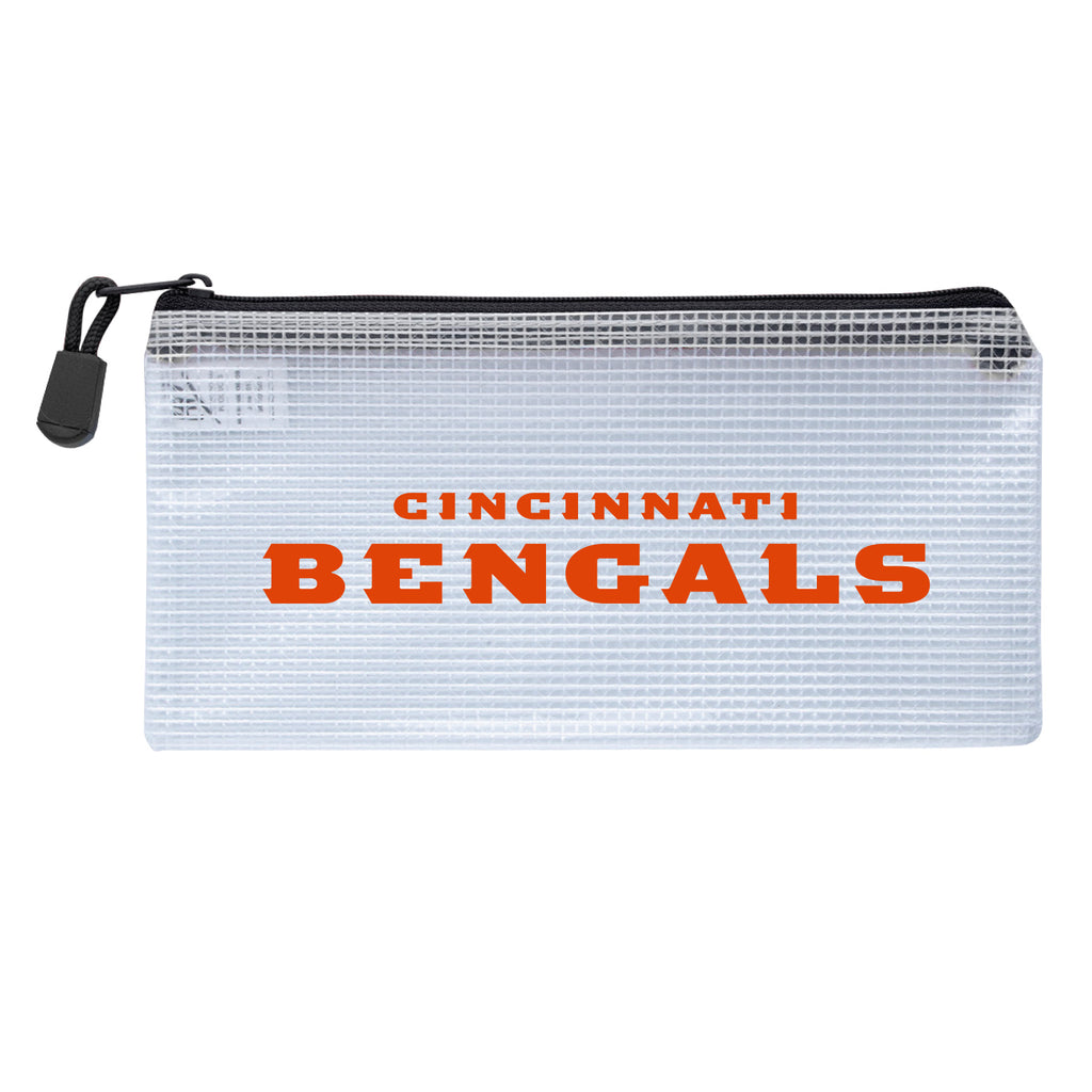 Cincinnati Bengals Zippered Clear Pencil Bag