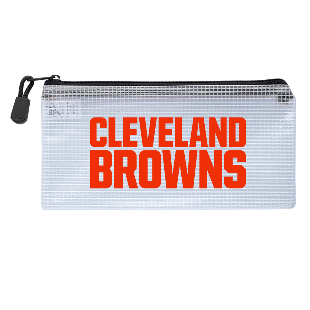 Cleveland Browns Zippered Clear Pencil Bag