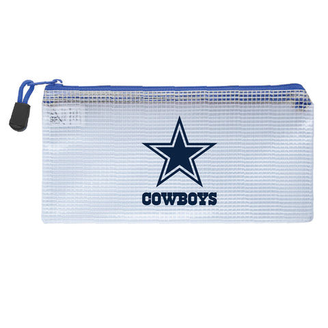 Dallas Cowboys Zippered Clear Pencil Bag