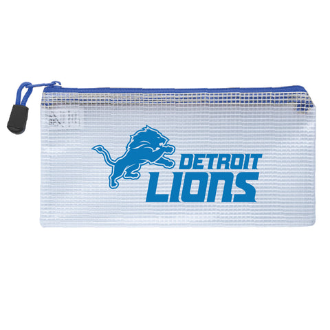 Detroit Lions Zippered Clear Pencil Bag