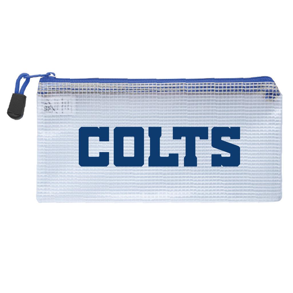 Indianapolis Colts Zippered Clear Pencil Bag