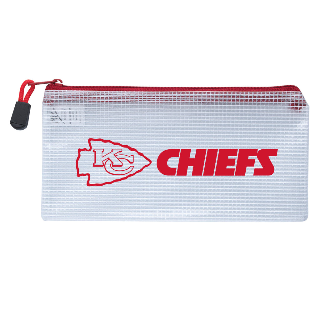 Kansas City Chiefs Zippered Clear Pencil Bag