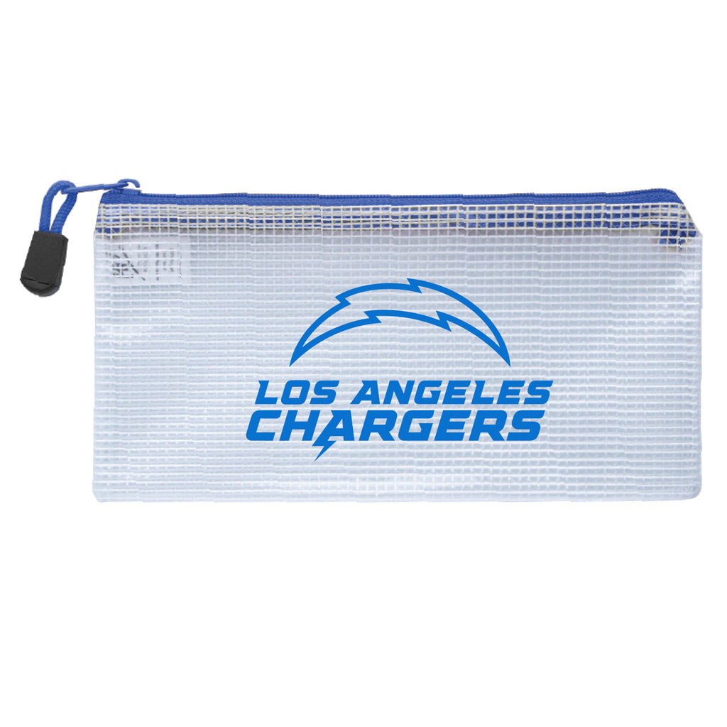 Los Angeles Chargers Zippered Clear Pencil Bag
