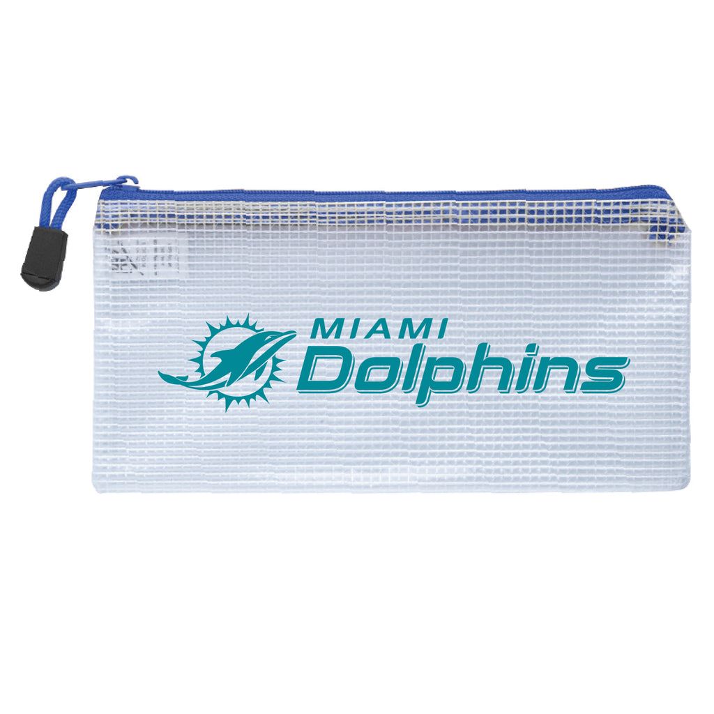 Miami Dolphins Zippered Clear Pencil Bag
