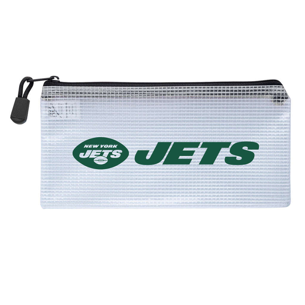 New York Jets Zippered Clear Pencil Bag