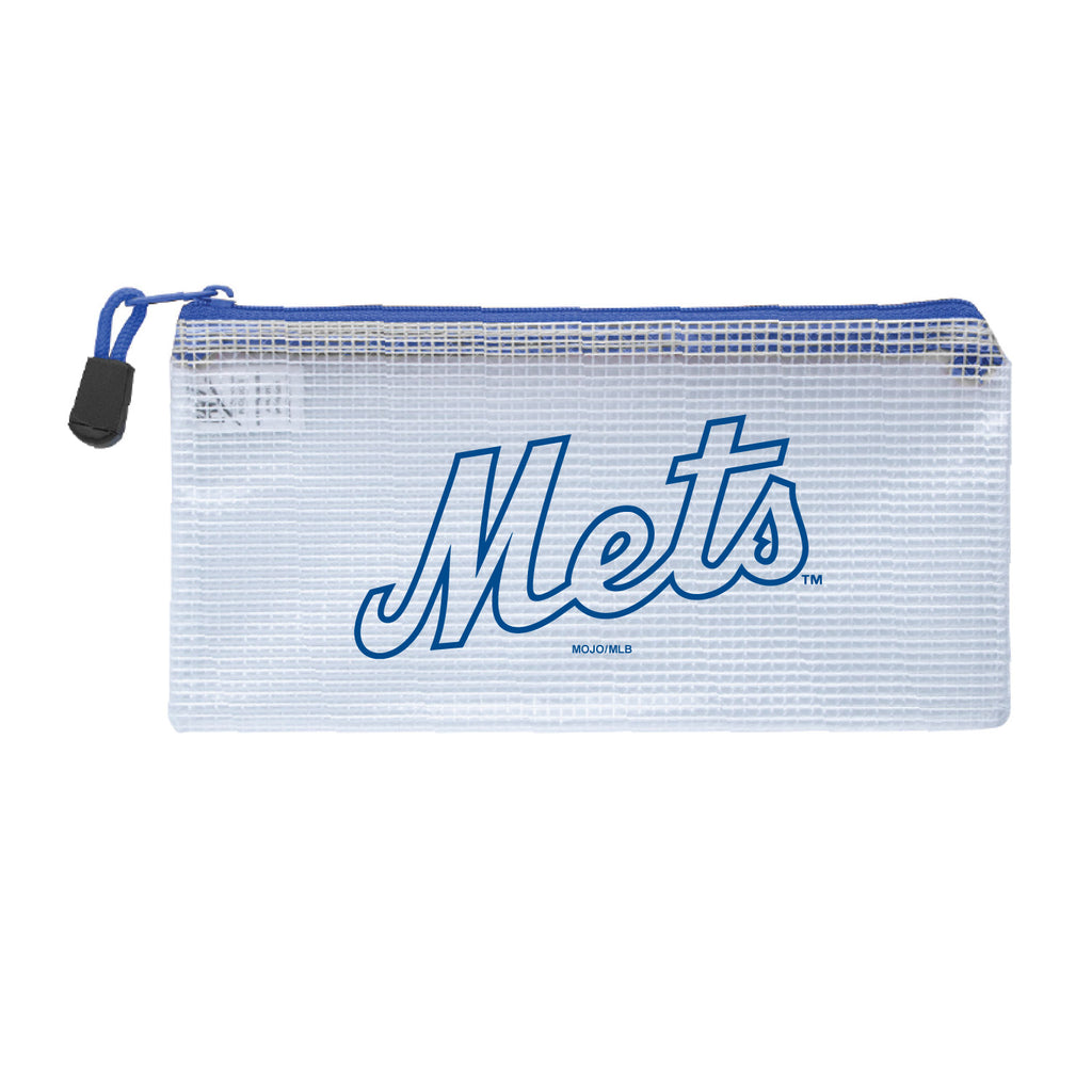 New York Mets Zippered Clear Pencil Bag