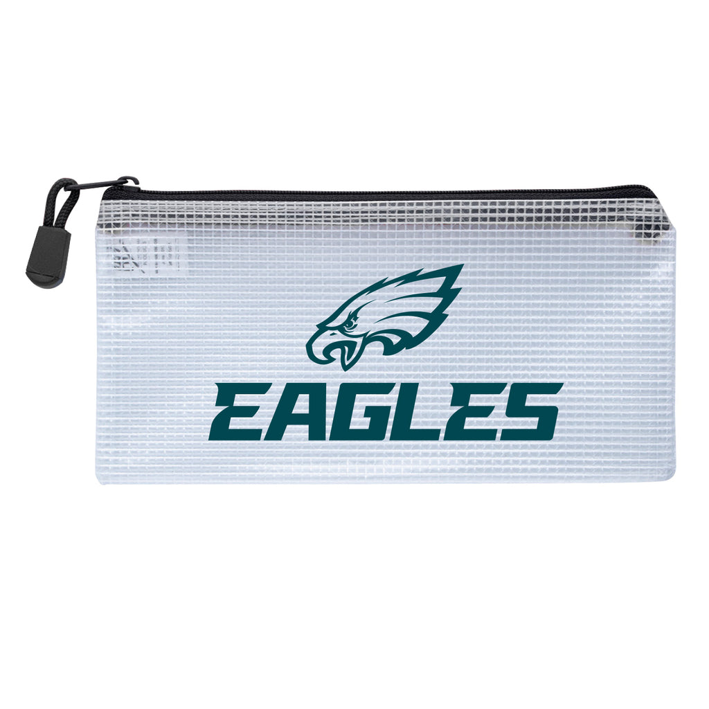 Philadelphia Eagles Zippered Clear Pencil Bag