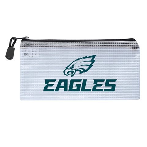Philadelphia Eagles Zippered Clear Pencil Bag