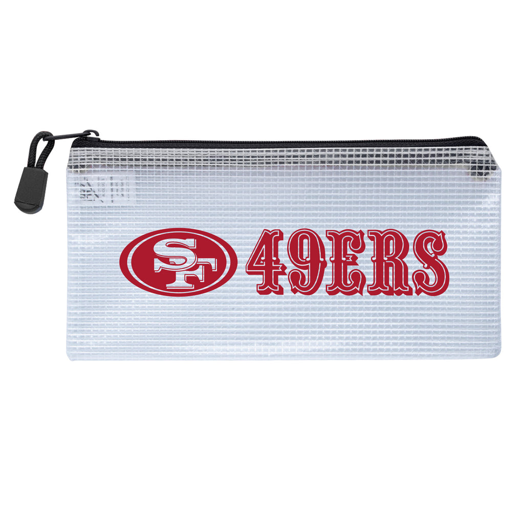 San Francisco 49ers Zippered Clear Pencil Bag