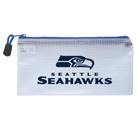 Seattle Seahawks Zippered Clear Pencil Bag