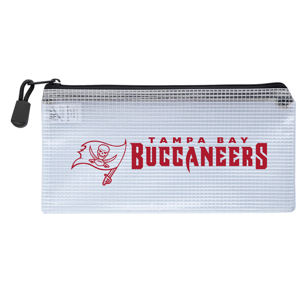 Tampa Bay Buccaneers Zippered Clear Pencil Bag
