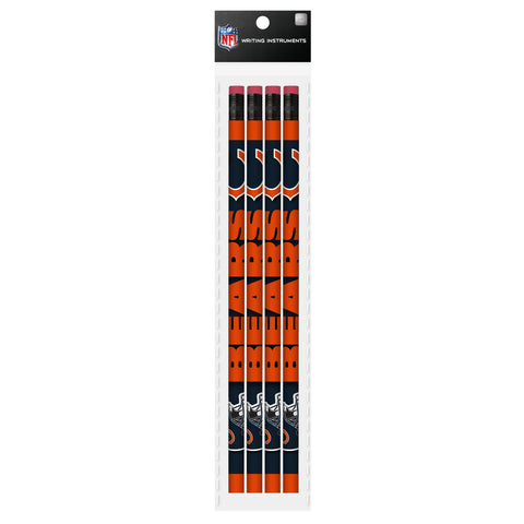 Chicago Bears 4 Pack Wood Pencils