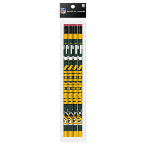 Green Bay Packers 4 Pack Wood Pencils