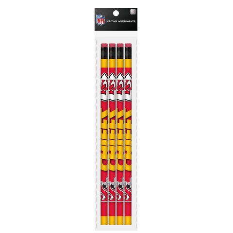 Kansas City Chiefs 4 Pack Wood Pencils