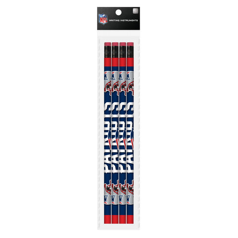New England Patriots 4 Pack Wood Pencils