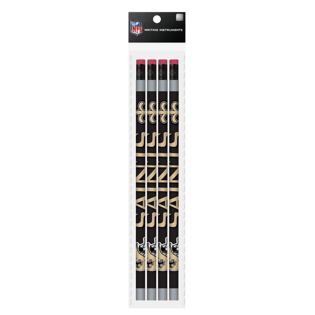 New Orleans Saints 4 Pack Wood Pencils