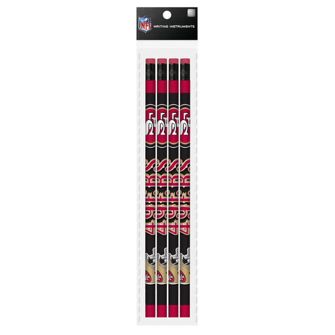 San Francisco 49ers 4 Pack Wood Pencils