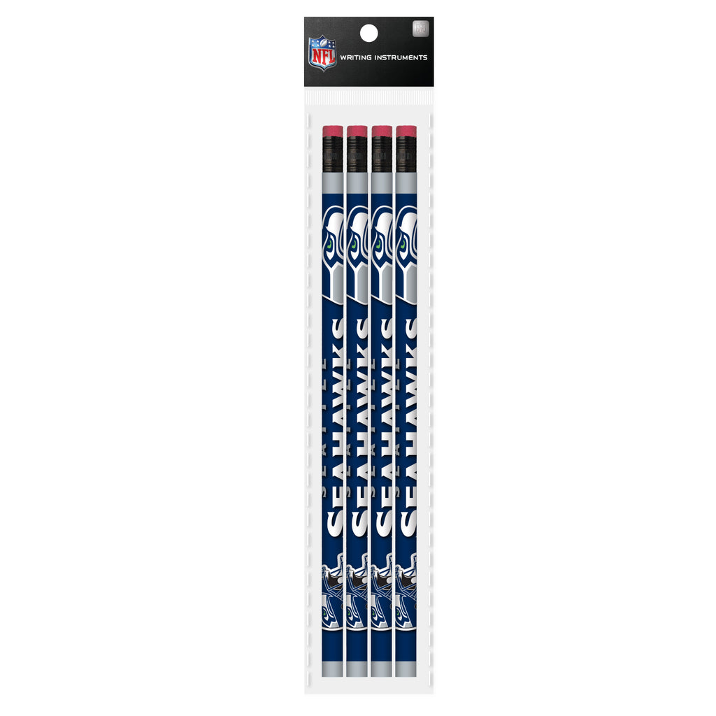 Seattle Seahawks 4 Pack Wood Pencils