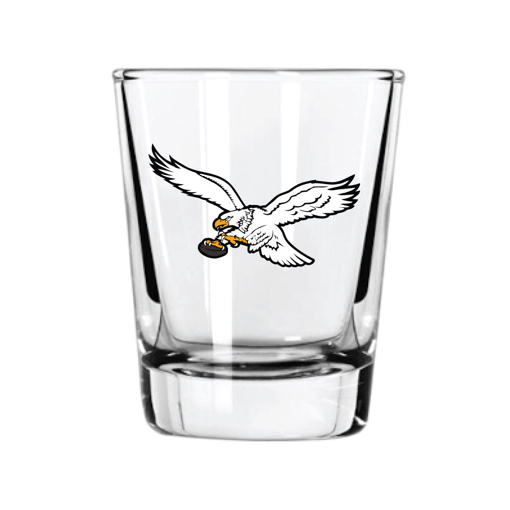 Philadelphia Eagles Retro Shot Glass - Clear Logo