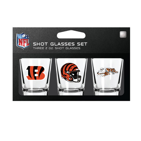 Cincinnati Bengals 3pc Shot Glass Set