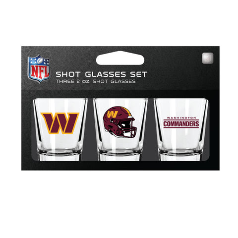 Washington Commanders 3pc Shot Glass Set